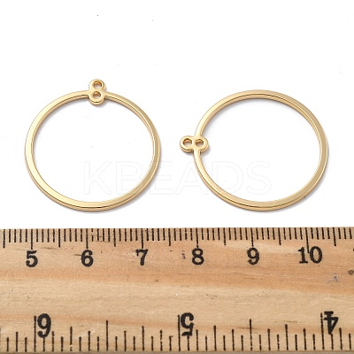 Brass 2-Loop Link Pendants KK-V003-08-1