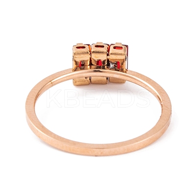 PVD Vacuum Plating 304 Stainless Steel Finger Ring RJEW-C086-04-RG-1