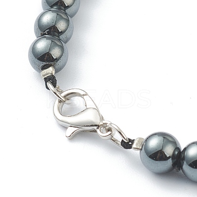 Non-Magnetic Synthetic Hematite & Turquoise Beades 3 Layer Necklaces NJEW-J058-01B-02-1