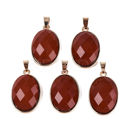 Natural Red Jasper Pendants G-Q606-92G-07-1