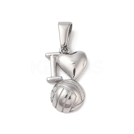 Non-Tarnish 304 Stainless Steel Pendants STAS-R232-04P-1