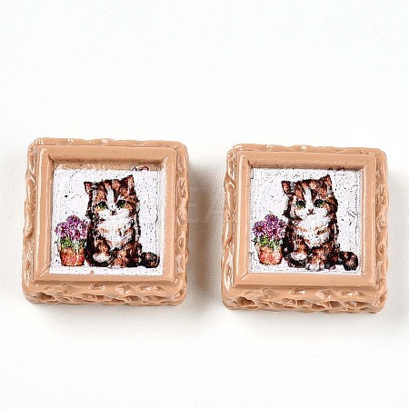 Opaque Resin Decoden Cabochons RESI-N039-130E-1