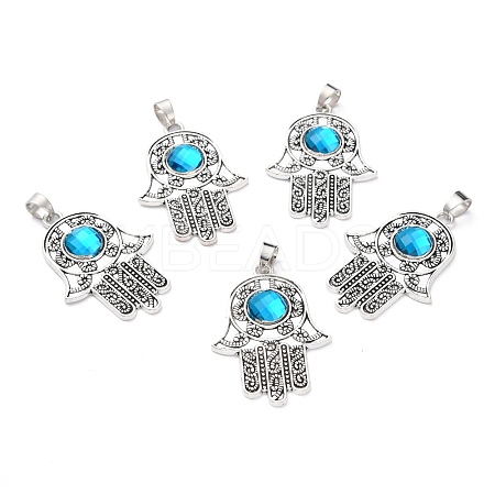 Tibetan Style Alloy Pendants PALLOY-M191-02AS-RS-1