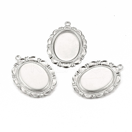 Non-Tarnish 304 Stainless Steel Pendant Cabochon Settings LS-X-STAS-I167-03P-1