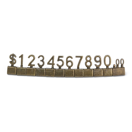 Aluminum Alloy Price Display Cube AJEW-WH0250-88AB-02-1