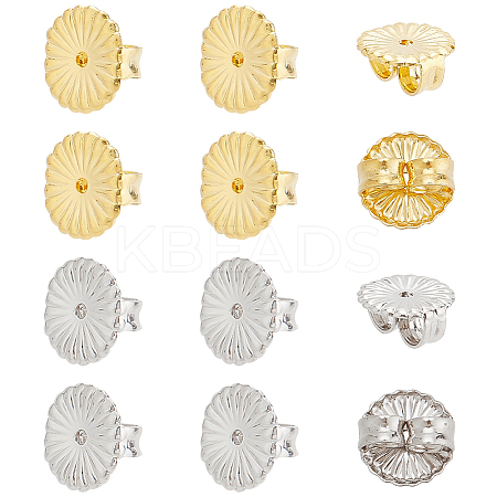 6 Pairs 2 Colors 925 Sterling Silver Friction Ear Nuts FIND-PH0018-22-1