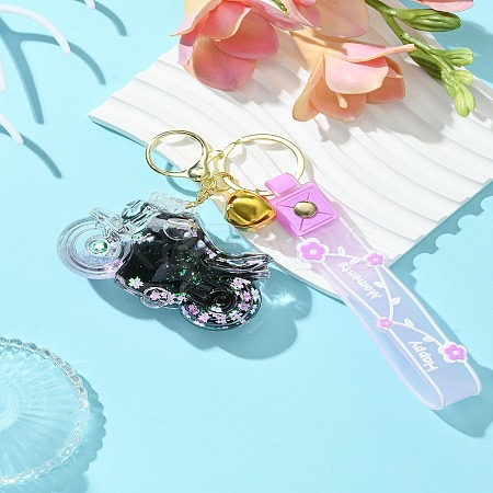 Motorbike Quicksand Acrylic Keychain KEYC-YW00057-05-1