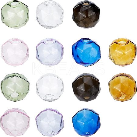 14Pcs 7 Colors Blown Glass Wishing Bottle Bubble Vial GLAA-NB0001-45-1