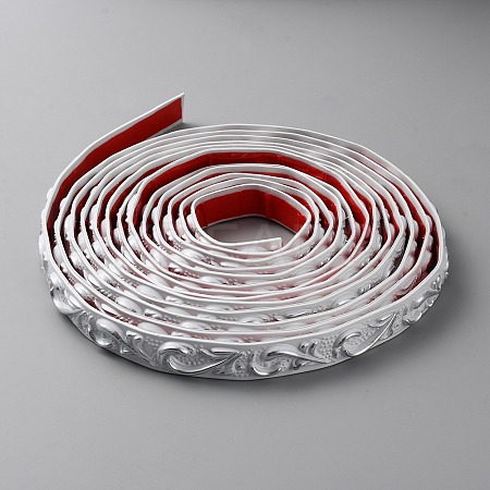 PVC Flowers Pattern Mirror Self-adhesive Sticker FIND-WH0152-356C-1