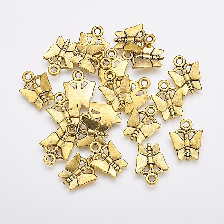 Tibetan Style Alloy Charms Pendants TIBEP-A176-G-LF-1