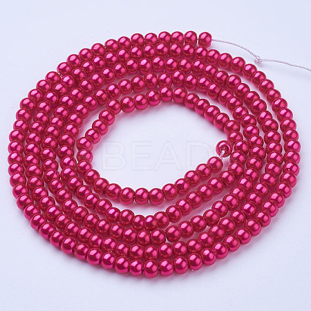 Glass Pearl Beads Strands HY-4D-B57-1