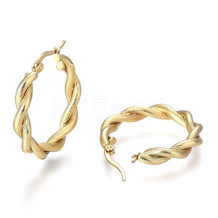 304 Stainless Steel Hoop Earring X-EJEW-F257-18G-1