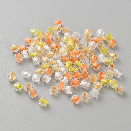 Bicone Center Dyed Transparent Glass Beads LS-GLAA-WH0055-38G-1