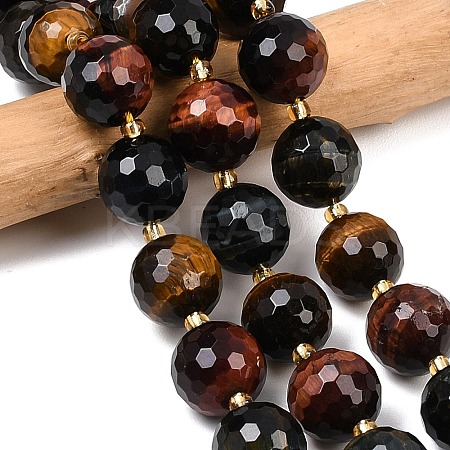 Three-Color Natural Tiger Eye Beads Strands G-C249-A29-16mm-1