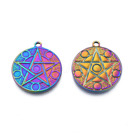 Ion Plating(IP) 201 Stainless Steel Pendants STAS-N098-214M-1