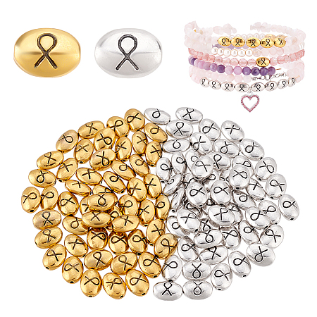 100Pcs 2 Colors Alloy Spacer Beads FIND-PH0024-47-1