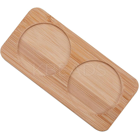 2 Round Slots Bamboo Serving Tray ODIS-WH0329-38B-1