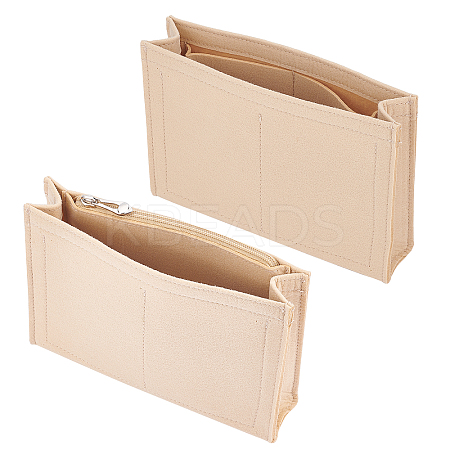 2Pcs 2 Style Wool Felt Purse Organizer Insert FIND-WR0004-90-1