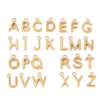 26Pcs 304 Stainless Steel Charms STAS-D129-01G-1