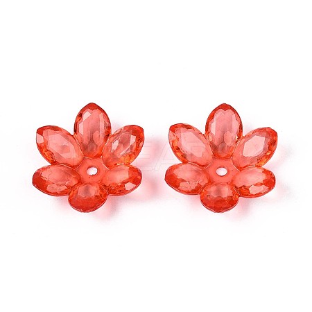 Transparent Acrylic Bead Caps OACR-H118-03G-1