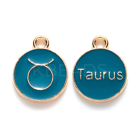 Alloy Enamel Pendants ENAM-S124-01A-05C-1