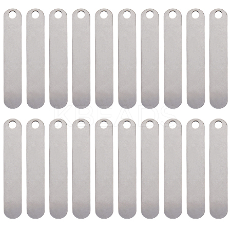 20Pcs 201 Stainless Steel Blank Pendants STAS-SC0009-98A-1
