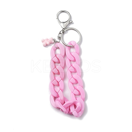 Acrylic Curb Chain Keychain KEYC-JKC00632-04-1