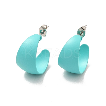 Non-Tarnish 304 Stainless Steel Chunky Stud Earrings LS-EJEW-P202-10P-02-1