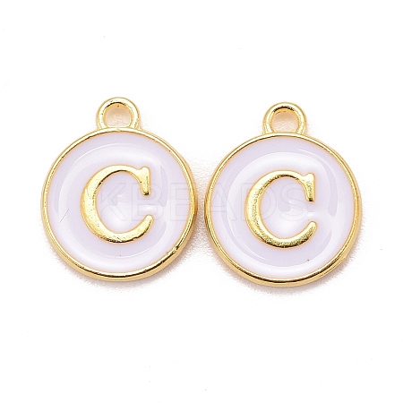 Golden Plated Alloy Charms LS-ENAM-S118-01C-1