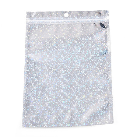 Glitter Holographic Star Plastic Packaging Yin-yang Resealable Bags OPP-N002-02A-1