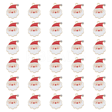 30Pcs Christmas Theme Alloy Enamel Pendants ENAM-FH0001-77-1