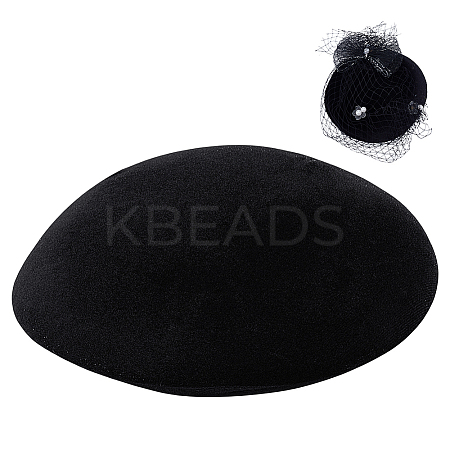 Velet Pillbox Stewardess Fascinator Hat Base for Millinery AJEW-WH0248-757B-1