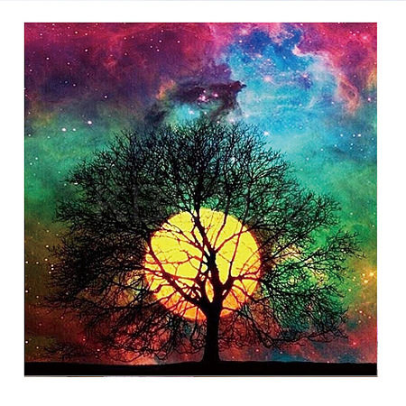 DIY 5D Tree of Life Pattern Canvas Diamond Painting Kits DIY-C021-27-1