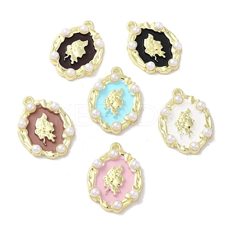 Rack Plating Spray Painted Alloy Pendants FIND-C049-08G-1