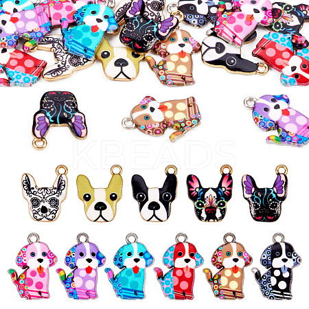 22Pcs 11 Styles Alloy Enamel Pandants FIND-TA0004-95-1