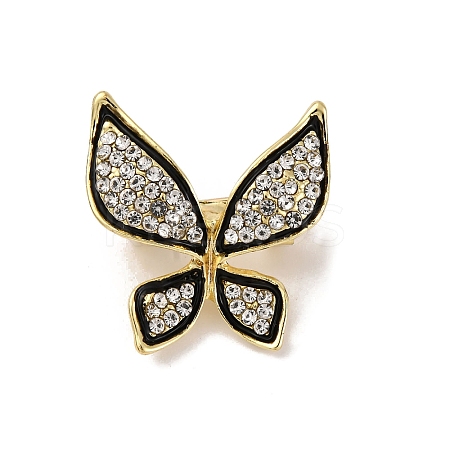 Zinc Alloy Rhinestone  Lapel Pins for Backpack Clothes JEWB-D305-02A-G-1