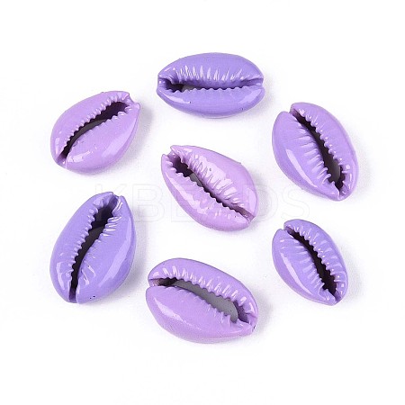 Baking Paint Cowrie Shell Beads SSHEL-M023-01A-1