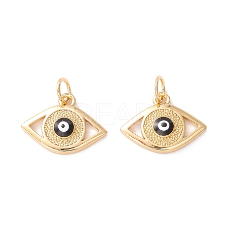 Rack Plating Brass Enamel Pendants KK-D073-28G-01-1