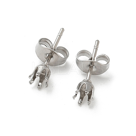 316 Surgical Stainless Steel Stud Earring Findings STAS-Z118-03P-05-1