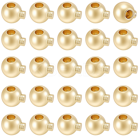 30Pcs Brass Crimp Beads KK-BBC0025-43-1