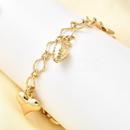 304 Stainless Steel Charm Bracelets BJEW-P368-06B-G-1