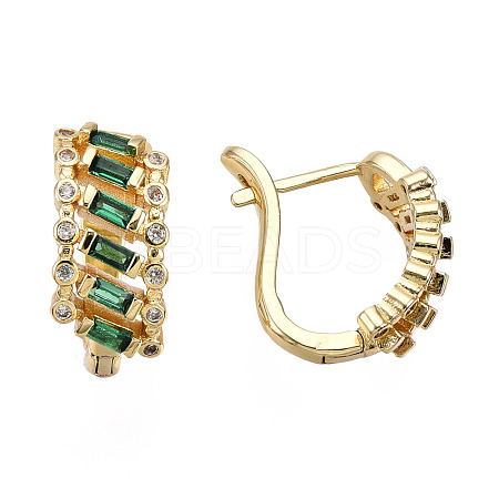 Cubic Zirconia Hoop Earrings for Women EJEW-N011-118C-1