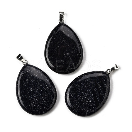 Synthetic Blue Goldstone Pendants G-F820-14P-04-1