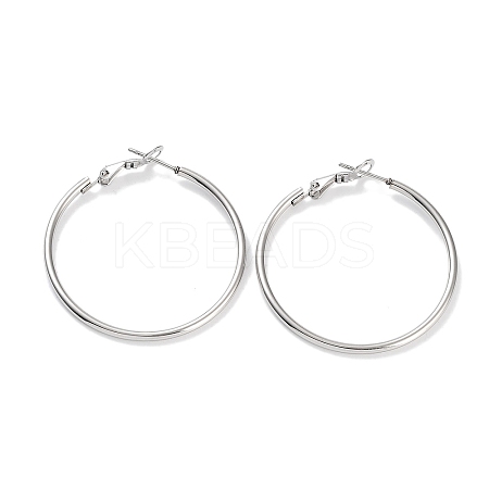 Non-Tarnish Ring 304 Stainless Steel Hoop Earrings for Women Men EJEW-B049-02D-P-1