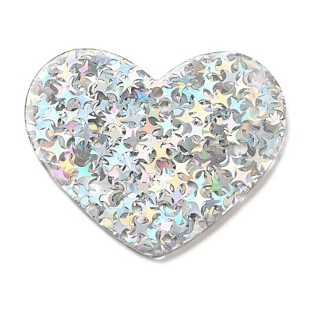 Acrylic with Paillettes Pendants MACR-M028-02D-1