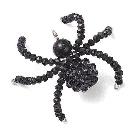 Hallowmas Glass & Resin Rhinestone Beaded Chandelier Component Links PALLOY-JF04534-1
