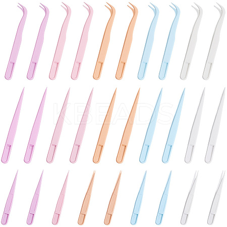 60Pcs 15 Styles PP Plastic Tweezers DIY-BBC0002-64-1