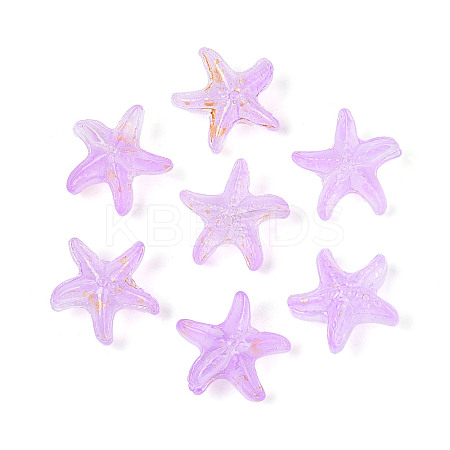 Frosted Glass Beads FGLA-T005-01F-1