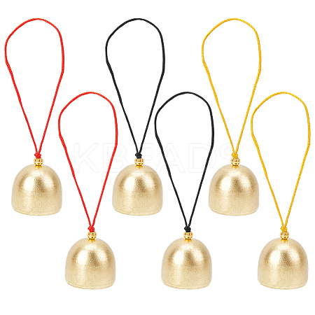 9Pcs 3 Colors Golden Tone Alloy Wind Chimes AJEW-CN0002-57-1