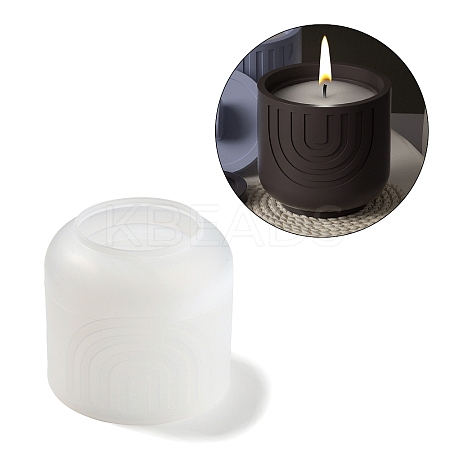 Bohemian Style Arch Pattern Column Shape DIY Candle Cup Silicone Molds LS-DIY-K073-05-1